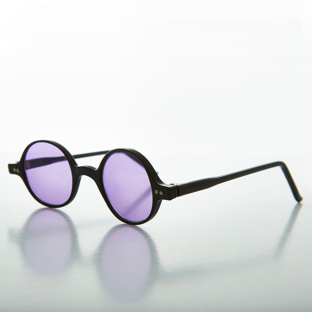 Small Round Spectacle Sunglass with Color Tinted Lens