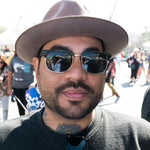 Load image into Gallery viewer, classic square black horn rim vintage sunglass
