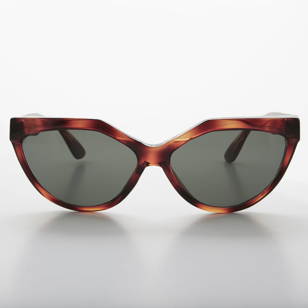 Geometric Brown Cat Eye Vintage Sunglass