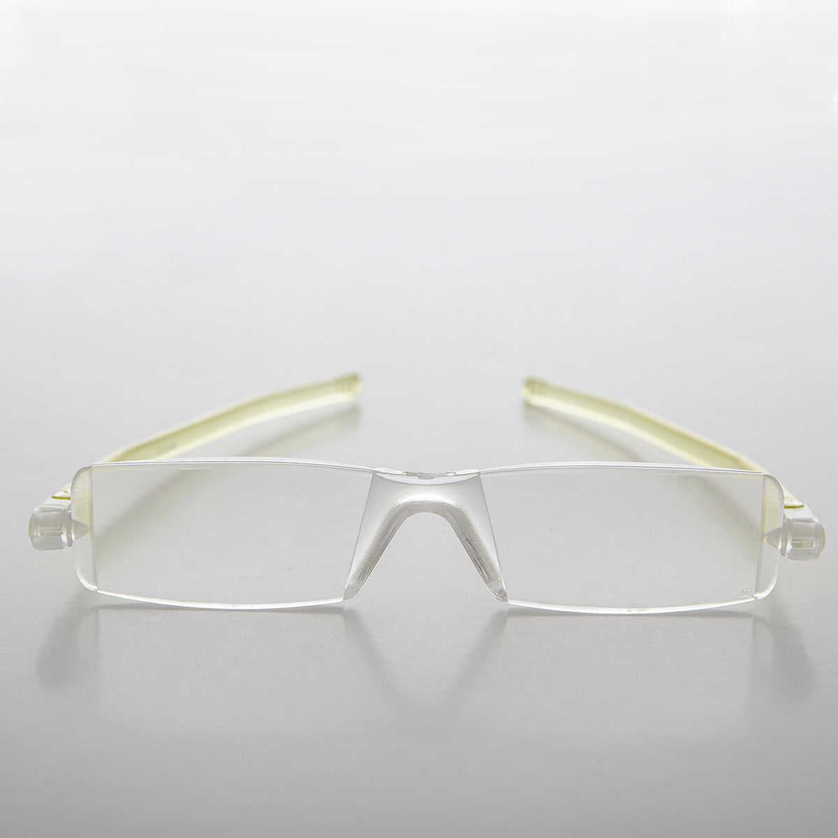yellow folding reading glasses