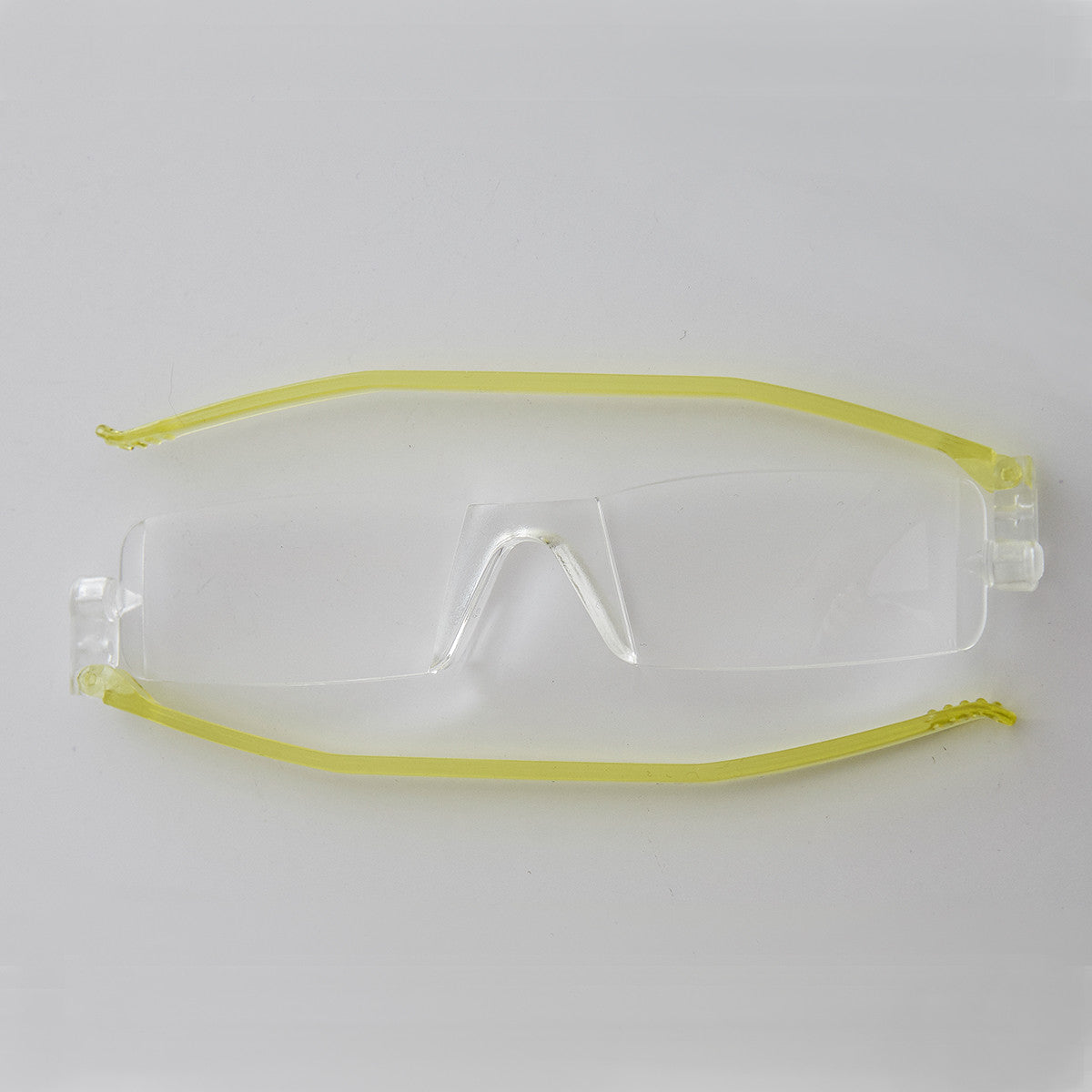 yellow folding reading glasses