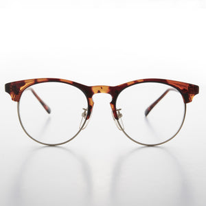 tortoiseshell horn rim clear lens vintage glasses