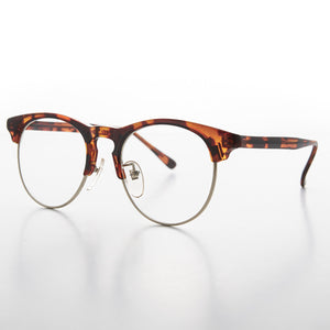 tortoiseshell horn rim clear lens vintage glasses