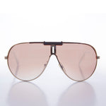 Load image into Gallery viewer, 80s Gold Aviator Sunglass With Rose Colored Falsh Mirror Lens 
