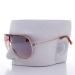 Load image into Gallery viewer, 80s Gold Aviator Sunglass With Rose Colored Falsh Mirror Lens 
