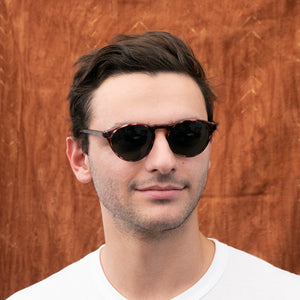 o'malley round horn rim dapper vintage sunglass