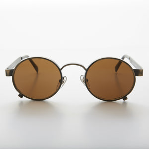 1990s round metal vintage steampunk sunglass