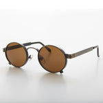 Load image into Gallery viewer, 1990s round metal vintage steampunk sunglass
