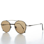Load image into Gallery viewer, Round Steampunk Goth Aviator Vintage 90s Sunglass

