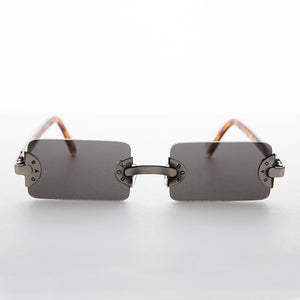 90's rimless square goth vintage sunglass
