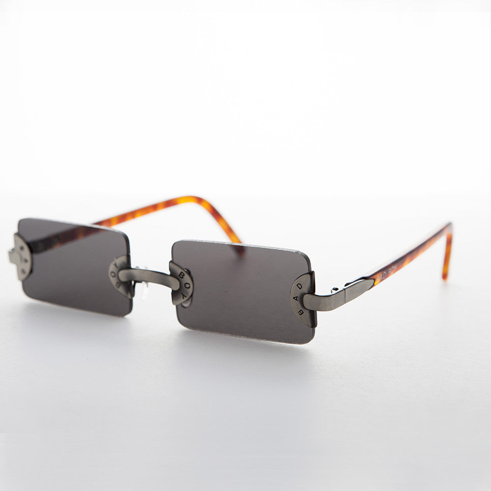 90's rimless square goth vintage sunglass
