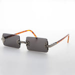 Load image into Gallery viewer, 90&#39;s rimless square goth vintage sunglass
