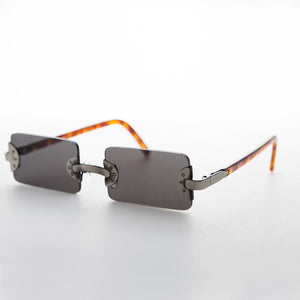 90's rimless square goth vintage sunglass