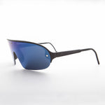 Load image into Gallery viewer, 80&#39;s sporty shield warp vintage sunglass with mirror lens
