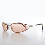 Load image into Gallery viewer, oval pink lens y2k wrap around sunglasses
