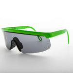 Load image into Gallery viewer, green sports wrap 80s vintage sunglass
