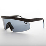 Load image into Gallery viewer, black sports wrap 80s vintage sunglass

