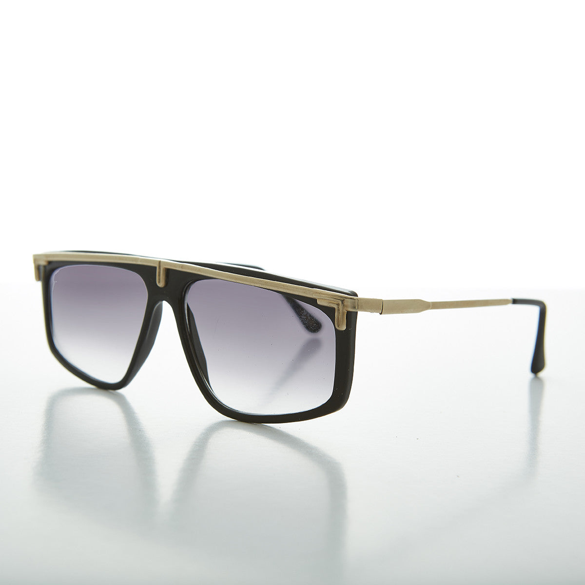 80s Hop Flat Top Gold Accent Rapper Vintage Sunglass - Rome – Sunglass Museum