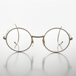 Load image into Gallery viewer, round clear lens vintage glasses with cable temples
