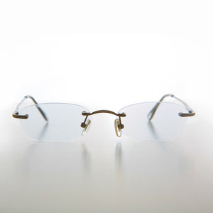 Rimless Tinted Rectangular Lens Reading Glasses