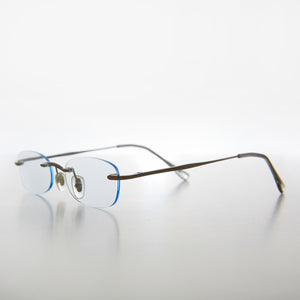 Rimless Tinted Rectangular Lens Reading Glasses