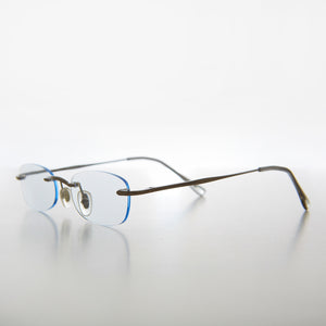 Rimless Tinted Rectangular Lens Reading Glasses