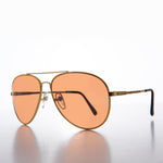 Load image into Gallery viewer, gold aviator with copper amber lenses
