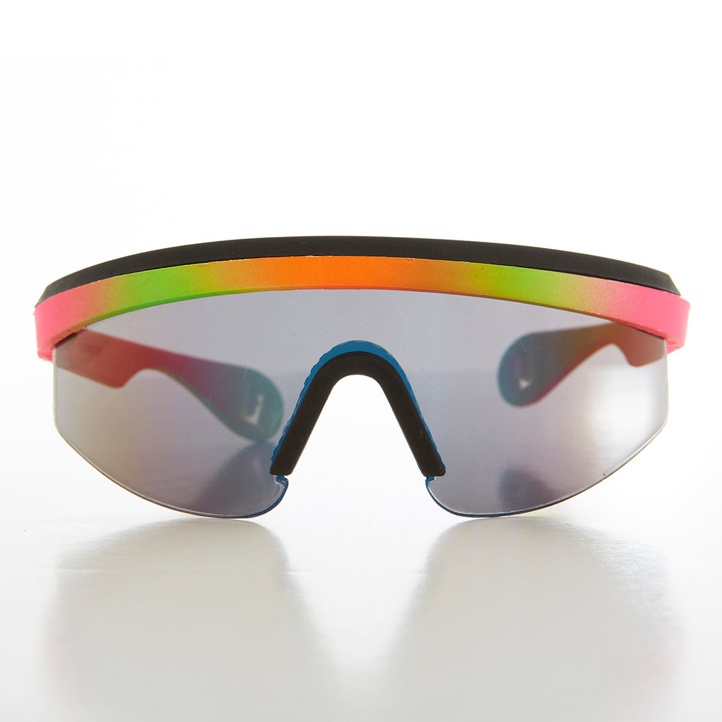 Junior 80s Wrap Around Colorful Sunglass