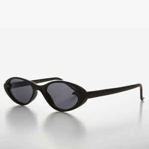 Slim Small Frame Oval Retro Cat Eye Sunglass