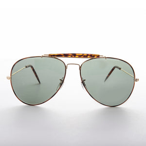 Top Gun Aviator Sunglasses with Brow Bar 