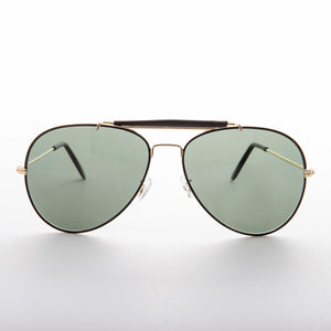 Top Gun Aviator Sunglass with Brow Bar 