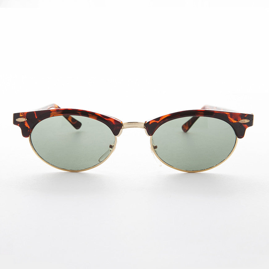 oval horn rim vintage 90s sunglass