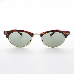 oval horn rim vintage 90s sunglass