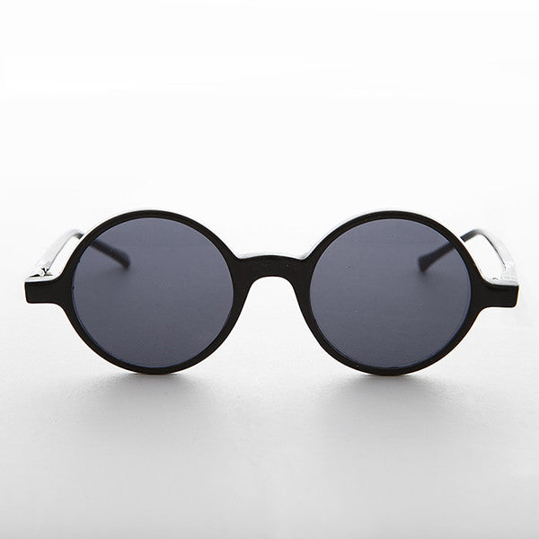 round black 20s style vintage sunglass