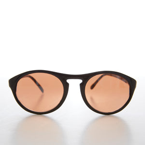 Round Sporty Vintage Sunglass With Copper Lens
