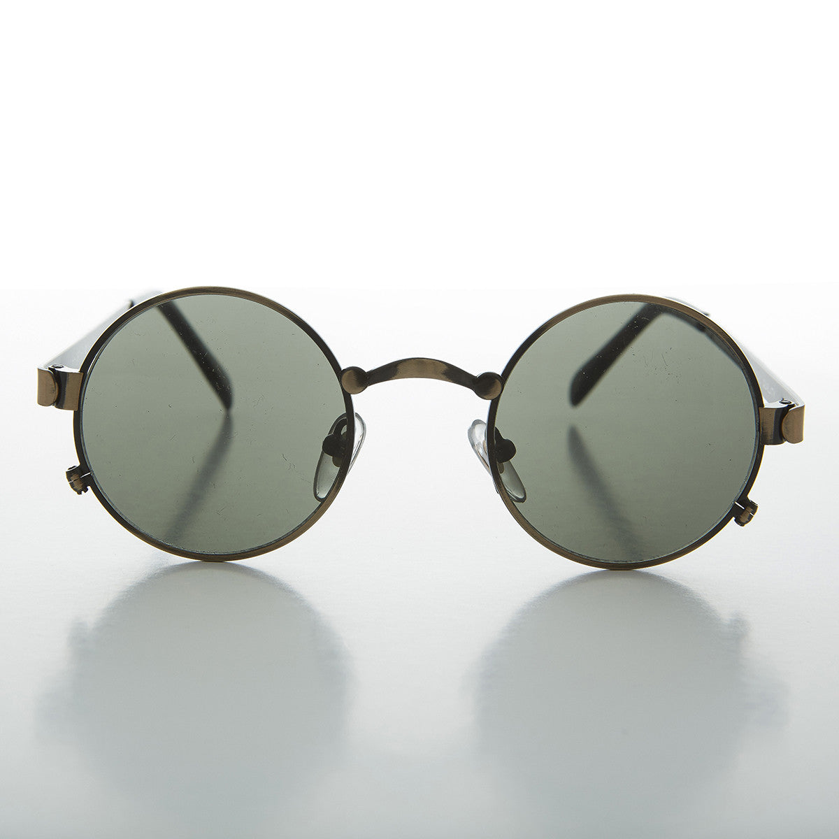 round metal steampunk john lennon vintage sunglasses