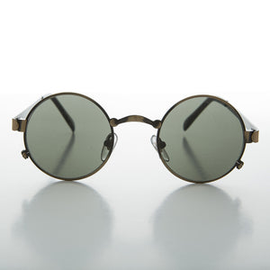round metal steampunk john lennon vintage sunglasses