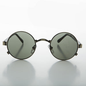 round metal steampunk john lennon vintage sunglasses