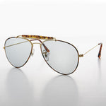 Load image into Gallery viewer, vintage aviator sunglass with Corning transition lens
