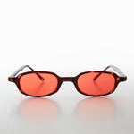 Load image into Gallery viewer, Micro Rectangle Tortoiseshell Sunglasses with Tinted Lenses 

