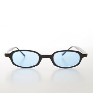 Micro Rectangle Sunglasses with Tinted Lenses 