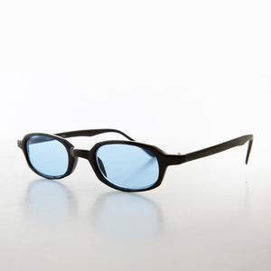 Micro Rectangle Sunglasses with Tinted Lenses 
