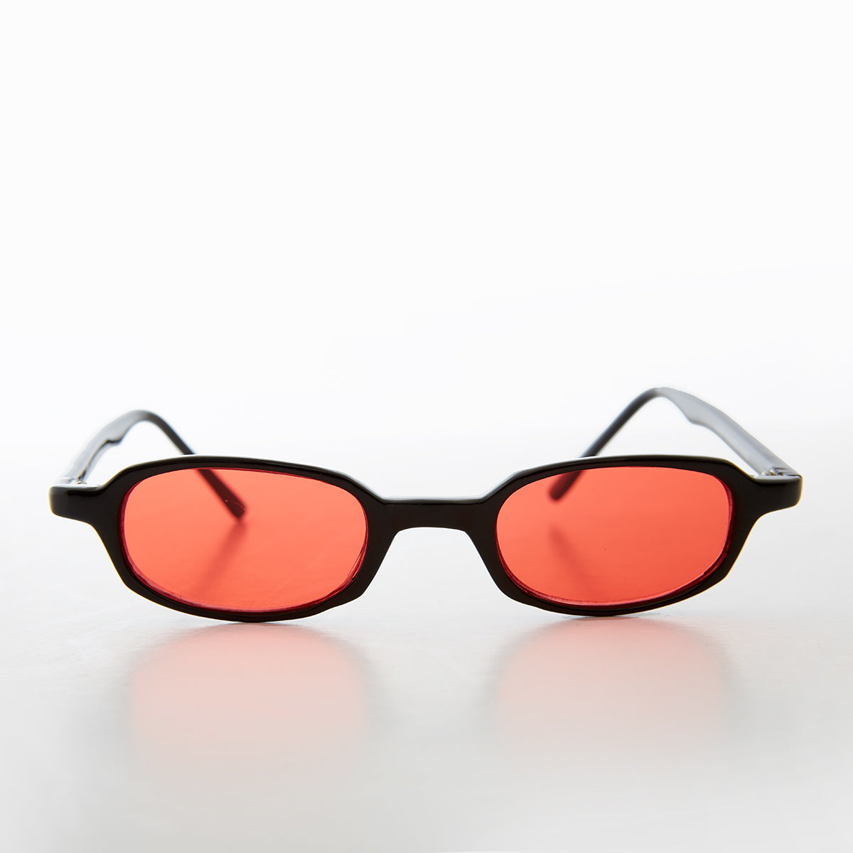 Micro Rectangle Sunglasses with Tinted Lenses 