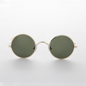 Round Steampunk Vintage Sunglass with Adjustable Temples