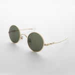 Load image into Gallery viewer, Round Steampunk Vintage Sunglass with Adjustable Temples
