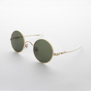 Round Steampunk Vintage Sunglass with Adjustable Temples