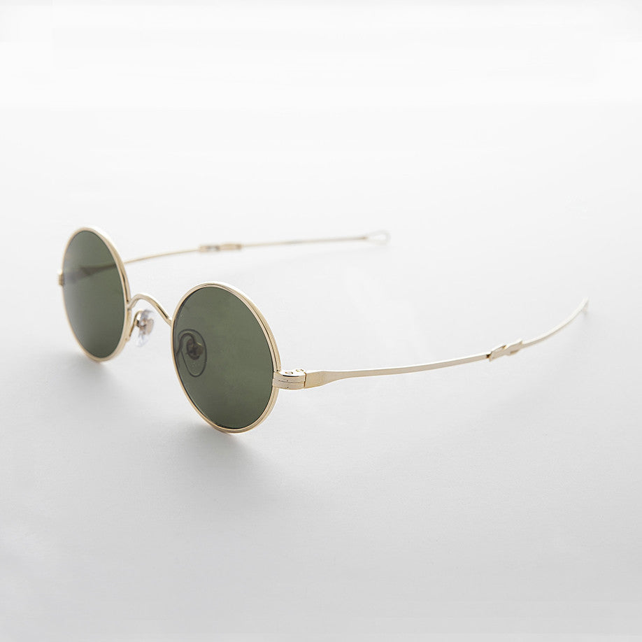Round Steampunk Vintage Sunglass with Adjustable Temples