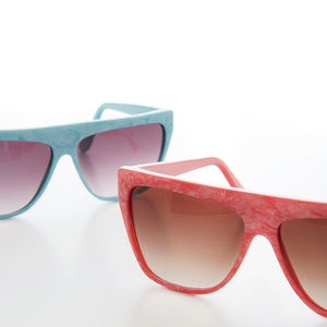 Colorful 80s Flat Top Sunglass 