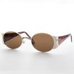 Load image into Gallery viewer, gold oval combo frame vintage sunglass
