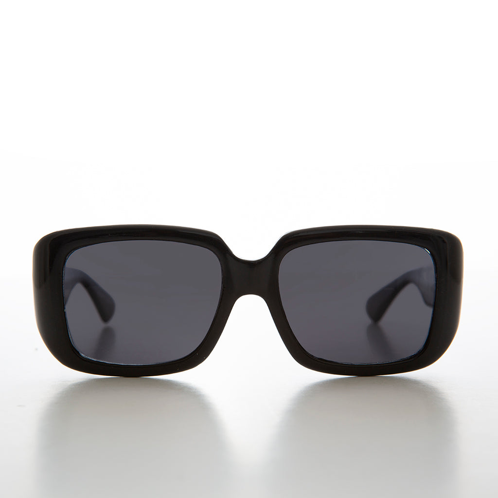 bold rectangle vintage 90s mod sunglasses